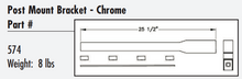 Load image into Gallery viewer, 574 MERRITT E-Z MOUNT FENDER BRACKET CHROME 25 ½” LONG