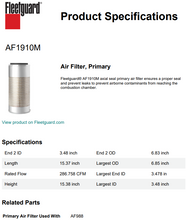 Load image into Gallery viewer, AF1910M NEW Fleetguard Air Filter
