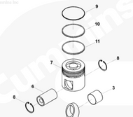 Genuine Cummins Piston Kit Parts Number 2881758